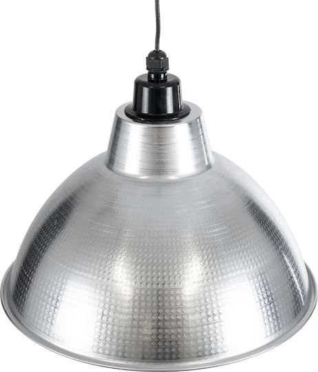 GloboStar Louve Deckenleuchte Silber Glocke mit Lampenbirnensockel E27 40x30x30cm