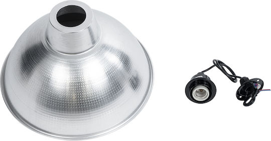 GloboStar Louve Deckenleuchte Silber Glocke mit Lampenbirnensockel E27 40x30x30cm