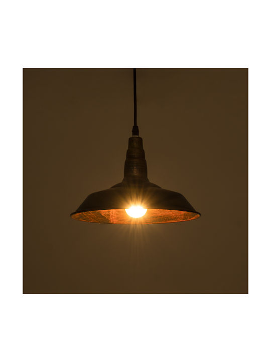 GloboStar Ray Hängelampe Bronze Glocke mit Fassung E27 26x25cm.