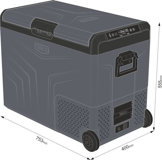 Yolco Black Electric Portable Fridge 60lt