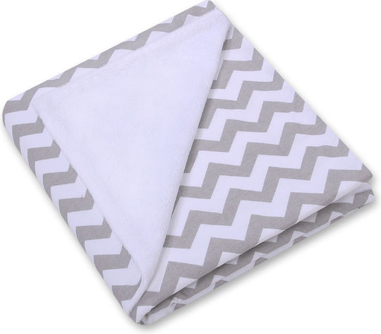 Doppelseitige Autositzdecke Babies Chevron Grau
