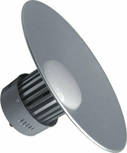 GloboStar Commercial Bell Light 150W Cool White 14400lm with Built-in LED Silver Ø45xH29cm