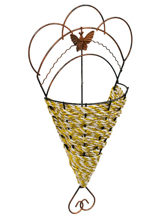 GloboStar Planter Metal Copper with Stand 16.5x6.5x29cm.