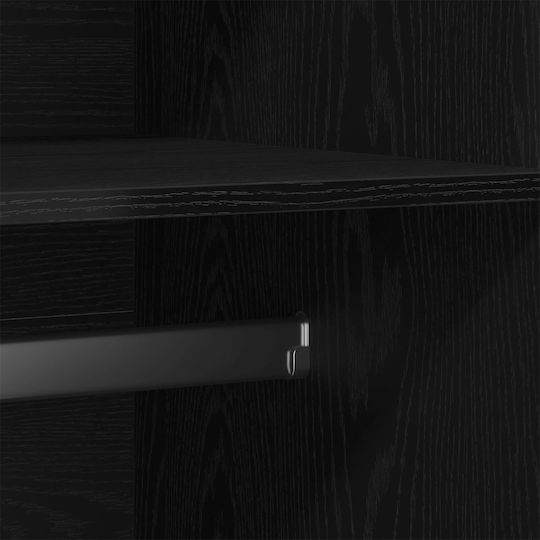 Double Door Wardrobe Black Walnut 90x52x200cm