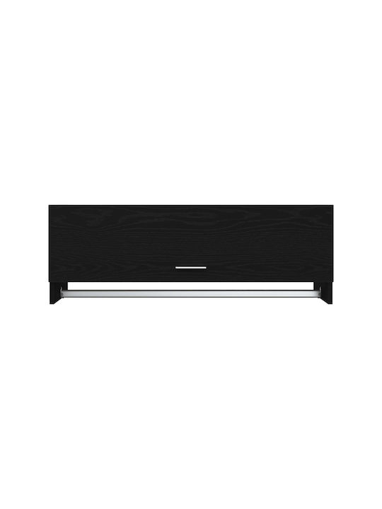 vidaXL Ράγα Μπάνιου Μονή Επιτοίχια με Βίδες ​100x32.5cm Μαύρη