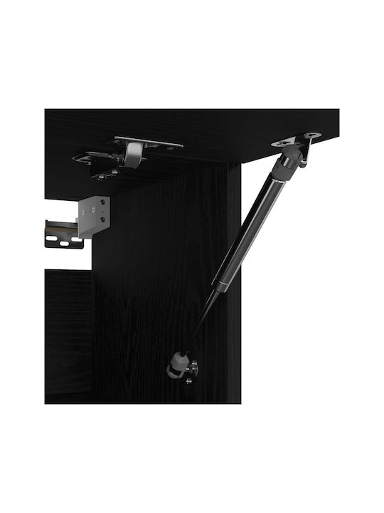 vidaXL Schiene Badezimmer Einzel Wandmontage Schrauben ​70x32.5cm Schwarz