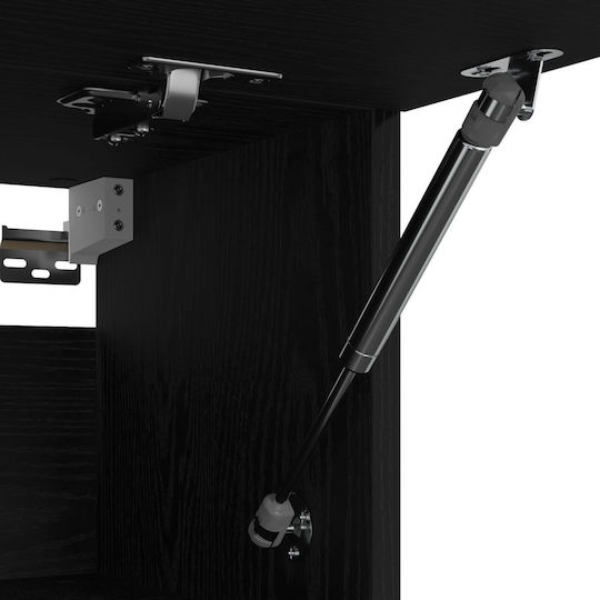 vidaXL Ράγα Μπάνιου Μονή Επιτοίχια με Βίδες ​70x32.5cm Μαύρη
