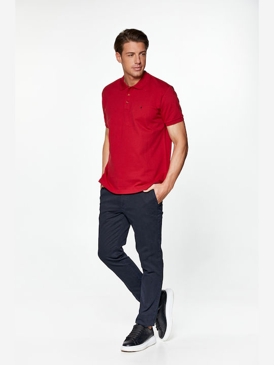 Polo Short Sleeve Blouse Red