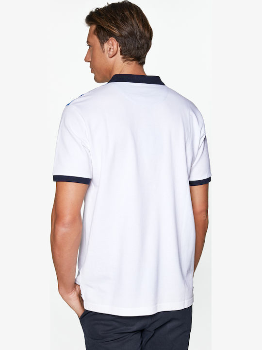 Pique Polo Short Sleeve Blouse White
