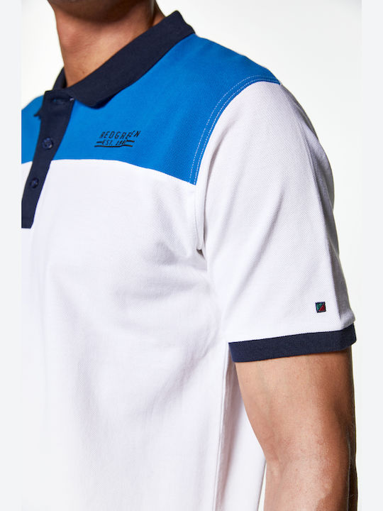 Pique Polo Short Sleeve Blouse White
