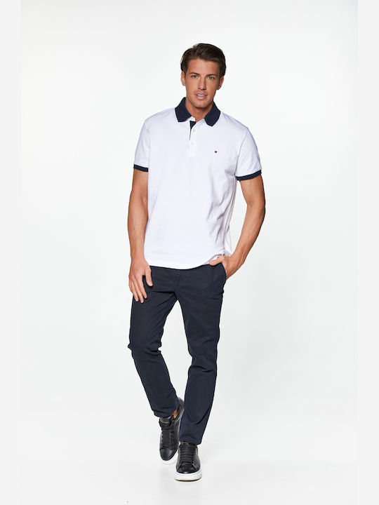 Pique Polo Short Sleeve Blouse White