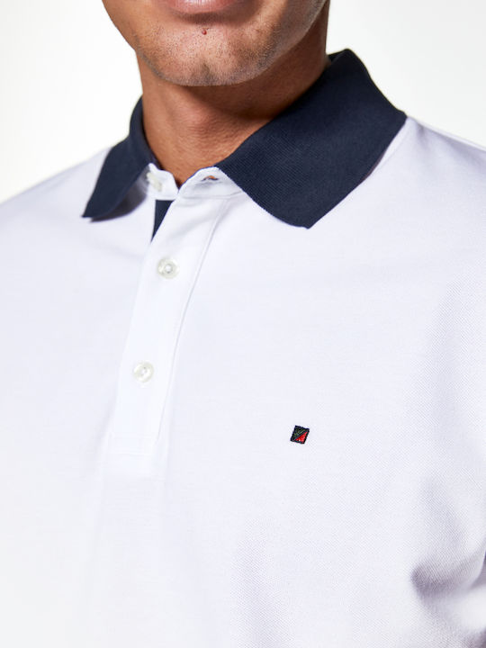 Pique Polo Short Sleeve Blouse White