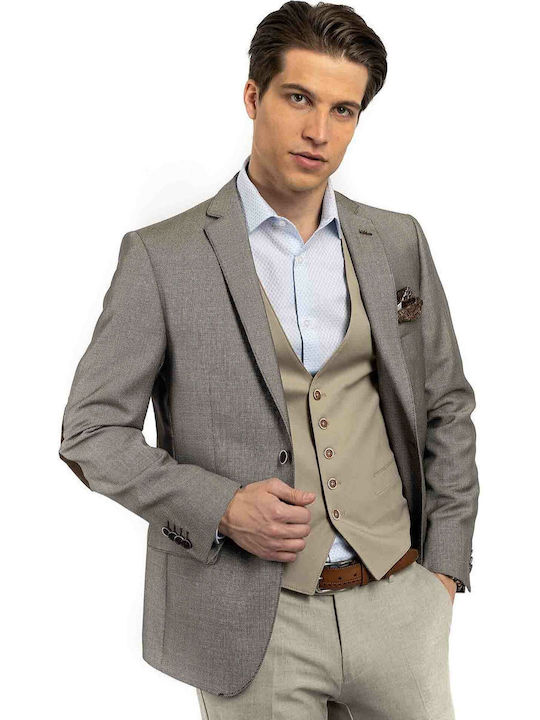 Men's Suit Jacket Slim Fit Brown