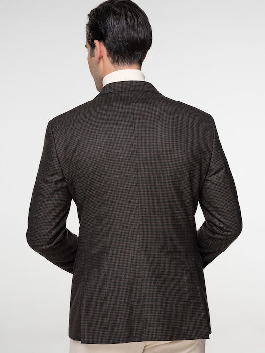 Men's Suit Jacket Slim Fit Brown