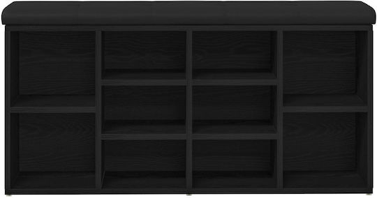 Eingangsmöbel mit Schuhschrank & Bank Black Oak 100x30x48cm