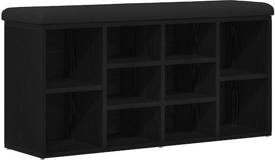 Eingangsmöbel mit Schuhschrank & Bank Black Oak 100x30x48cm