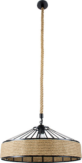 GloboStar Poli Pendant Light Brown with Rope for Socket E27 50x40x32cm
