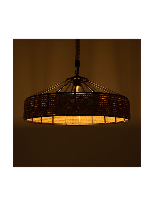 GloboStar Poli Pendant Light Brown with Rope for Socket E27 50x40x32cm
