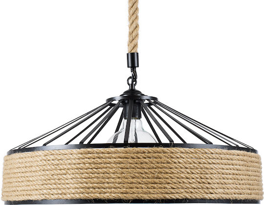 GloboStar Poli Pendant Light Brown with Rope for Socket E27 50x40x32cm