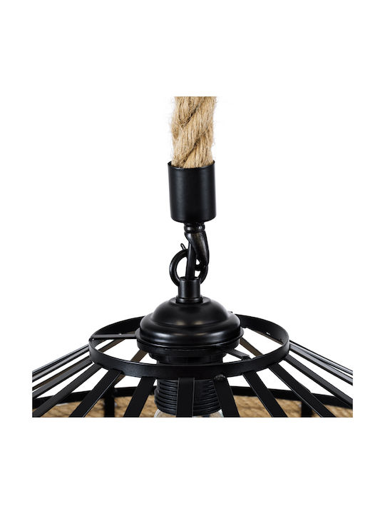 GloboStar Poli Pendant Light Brown with Rope for Socket E27 50x40x32cm