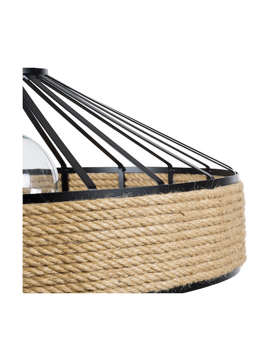 GloboStar Poli Pendant Light Brown with Rope for Socket E27 50x40x32cm