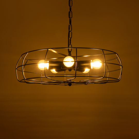 GloboStar Helix Pendant Light Black 48x48x12cm