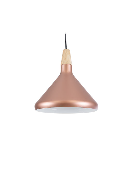 GloboStar Industrial Baring Κρεμαστό Φωτιστικό Χάλκινο Καμπάνα με Ντουί E27 27x27x25εκ.