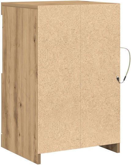 Wall Living Room Display Cabinet made of Particleboard with Glass & Lighting Artisan Oak 41x37x67cm Wall Living Room Display Cabinet made of Particleboard with Glass & Lighting Artisan Oak 41x37x67cm