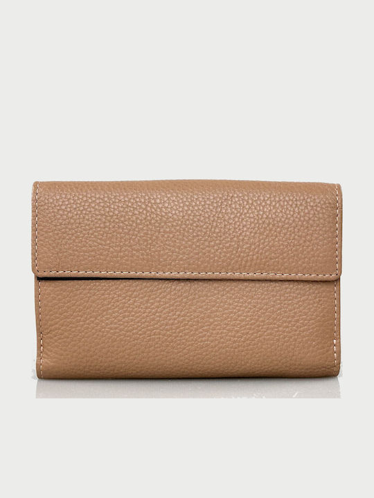Small Leather Women's Wallet Classic with RFID Natural