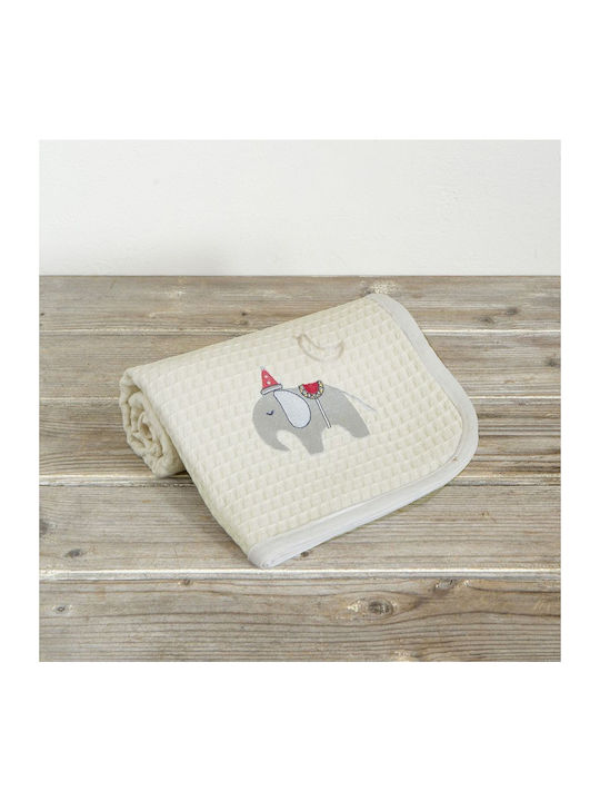 Nima Blanket Cot Zoo Party Waffle Gray One Color 110x140cm