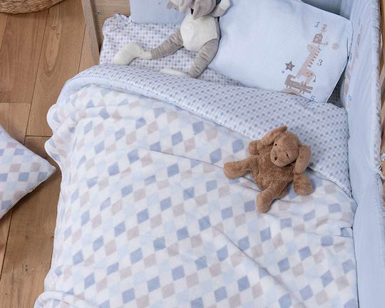 Nef-Nef Homeware Decke Kinderbett Rhombus Vlies Rosa Pink 110x150cm