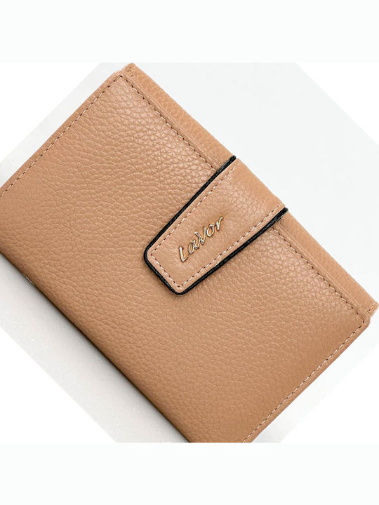 Small Leather Women's Wallet Classic with RFID Natural