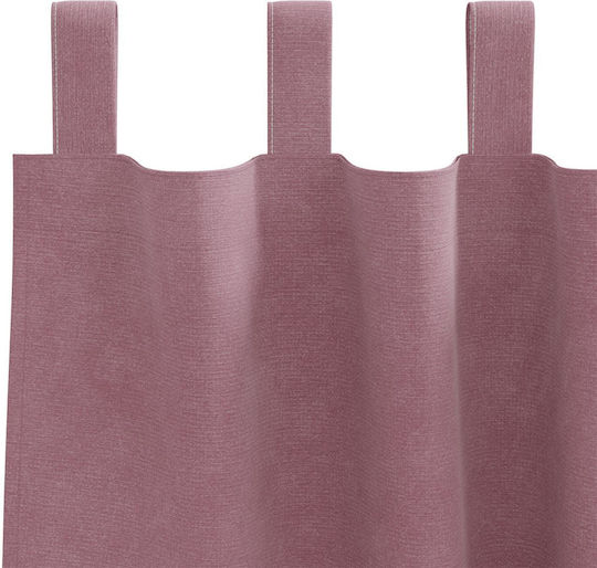 vidaXL Σετ Κουρτίνες με Τιράντες Ροζ 140x225εκ.
