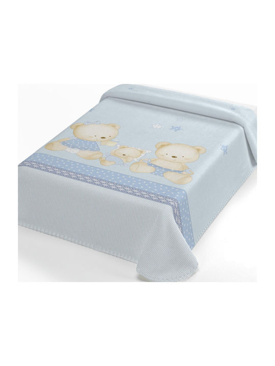 Belpla Blanket Spanish Cot Ster 663 Velvet Blue Blue 110x140cm