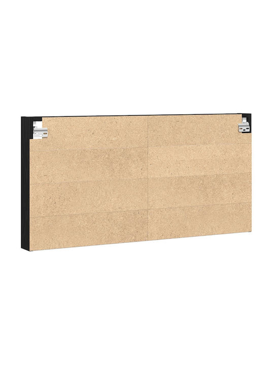 Ράφι Τοίχου Μαύρο Δρυός 100x8.5x50εκ.