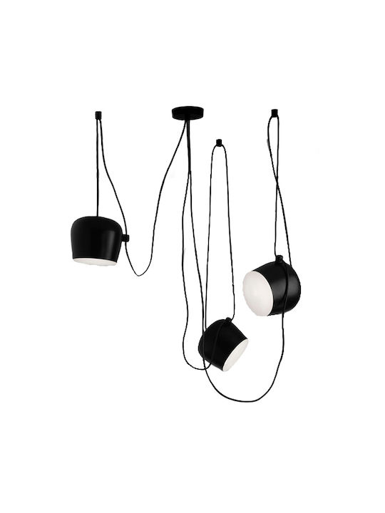GloboStar Lacrima Pendant Light Black Bell with Socket E27 25x22cm