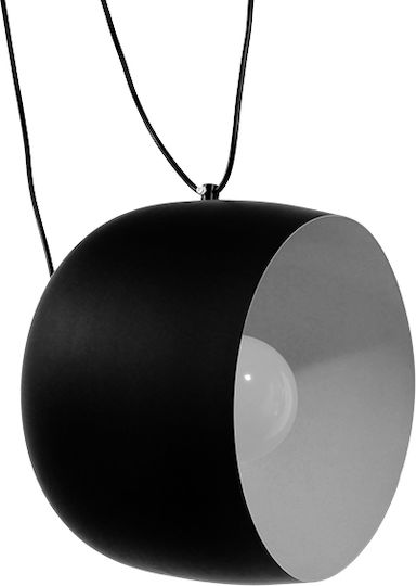 GloboStar Lacrima Hängelampe Schwarz Glocke mit Fassung E27 25x22cm.