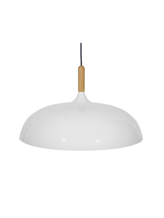 GloboStar Vallete Pendant Light White Bell with Socket E27 45x27cm