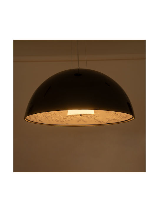 GloboStar Serenia Ceiling Light Black Bell with E27 Socket 60x30x30cm