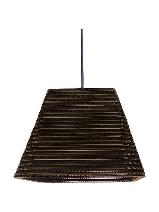GloboStar Corfu Hängelampe Braun Glocke mit Fassung E27 38x38x30cm.