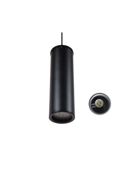 GloboStar Cannon Pendant Light Black with Socket GU10 6x6x20cm