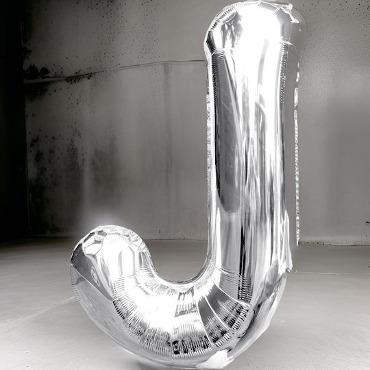 Luftballon Folie Buchstabe J Silber 40cm