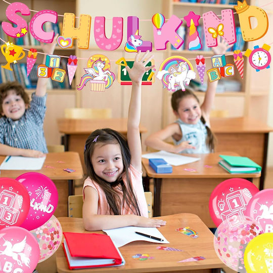 Composition with 73 Balloons Pink Elidepe Back To School Decoration
