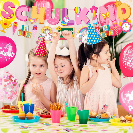 Composition with 73 Balloons Pink Elidepe Back To School Decoration