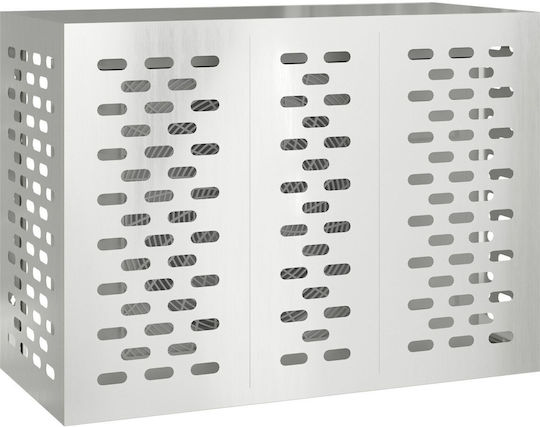 Αντιανεμική Θήκη Air Conditioner Vidaxl 110x50x80 Cm Γαλβανισμένο Χάλυβα Silver 865909
