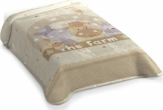 Adam Home Pătură Spania Pătuț Ster 664 Catifea Bej Beige 110x140cm