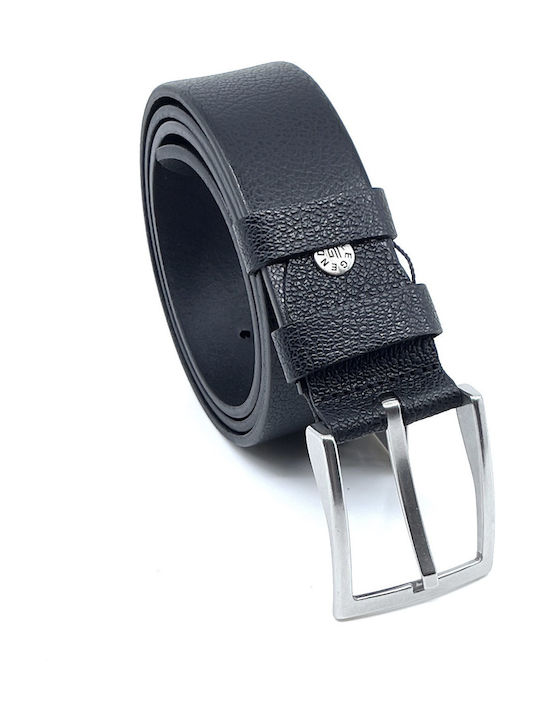 Wide Men's Belt Leather Black