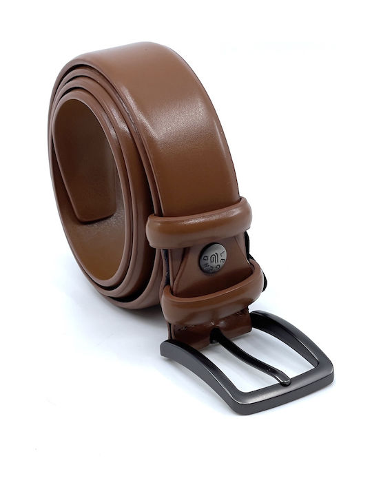 Men's Belt Leather Tabac Brown