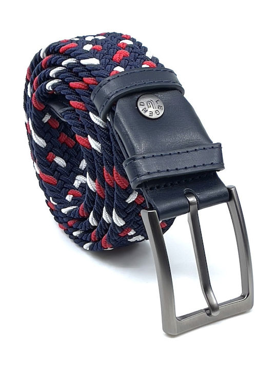 Elastic Men's Belt Leather Knitted Multicolored