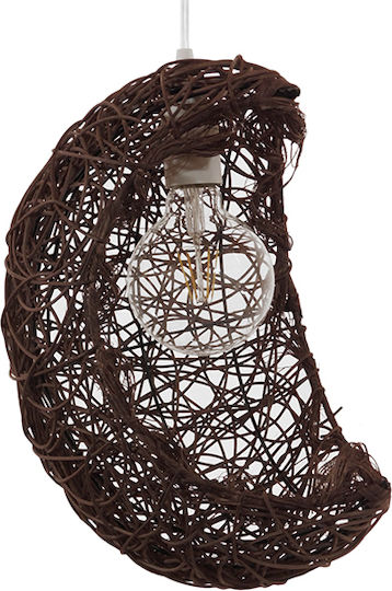 GloboStar Meniscus Pendant Light Brown with Socket E27 30x20x35cm